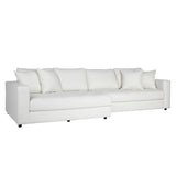 Karina Living Chaise Sectional Polyester Upholstery and Select Hardwood Frame - Ivory