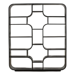 Karina Living Gaetan Bookcase – Sleek Black Mindi Wood Shelving Unit for Stylish Storage & Display in Any Room DOV6472-BLCK