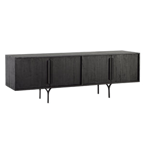 Dovetail Rivington Sideboard Black Finish Mixed Exotic Wood DOV6484