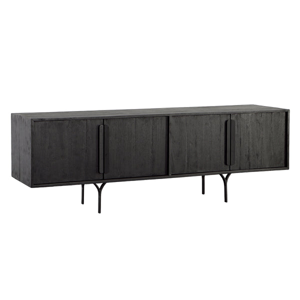 Dovetail Rivington Sideboard Black Finish Mixed Exotic Wood DOV6484