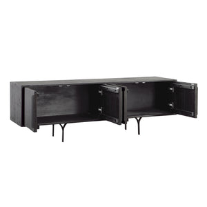 Dovetail Rivington Sideboard Black Finish Mixed Exotic Wood DOV6484