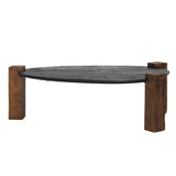 Dovetail Mueller Coffee Table Select Hardwood - Antique Black and Brown 