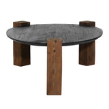 Dovetail Mueller Coffee Table Select Hardwood - Antique Black and Brown 