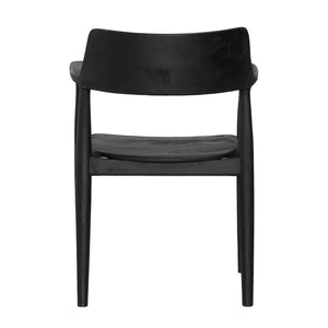 Dovetail Stafford Dining Chair Teak Wood - Black 