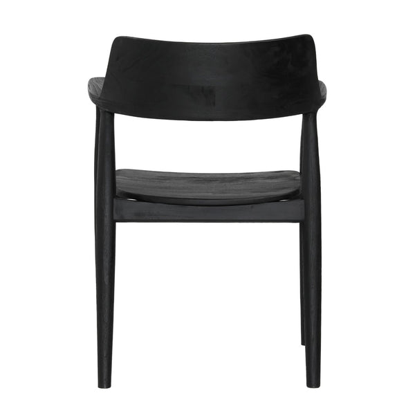Dovetail Stafford Dining Chair Teak Wood - Black 