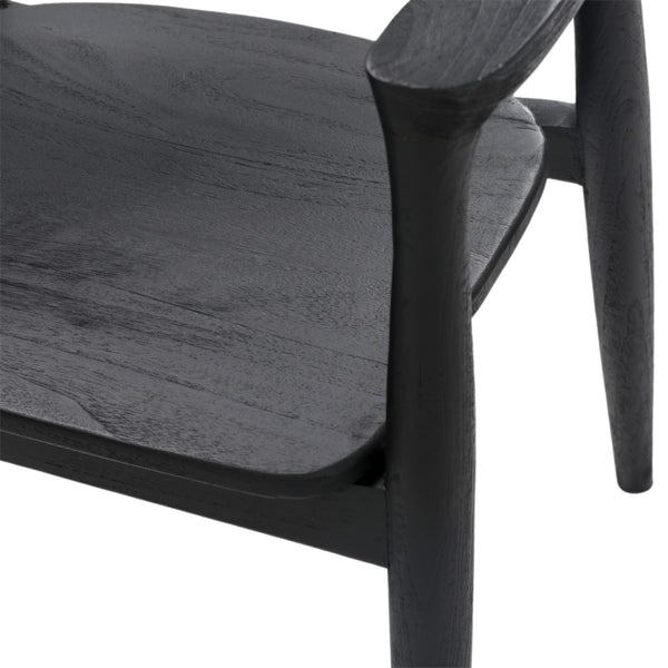 Dovetail Stafford Dining Chair Teak Wood - Black 