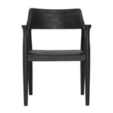 Dovetail Stafford Dining Chair Teak Wood - Black 