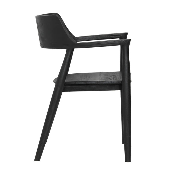 Dovetail Stafford Dining Chair Teak Wood - Black 