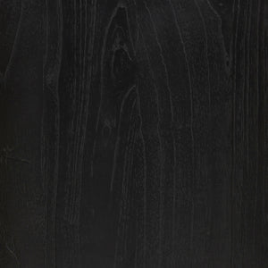 Dovetail Emberly Nighstand Black Black and Natural Mindi Wood and Teak Wood DOV6497-BLCK