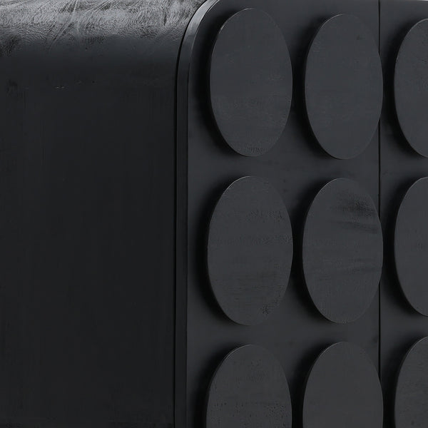 Dovetail Elysian Sideboard Black Black Mindi Wood DOV6498-BLCK