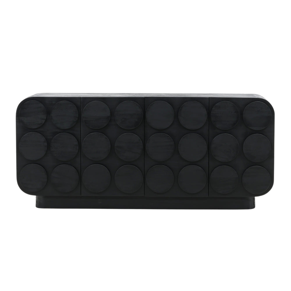 Dovetail Elysian Sideboard Black Black Mindi Wood DOV6498-BLCK