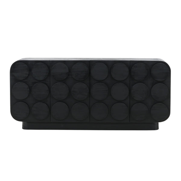 Dovetail Elysian Sideboard Black Black Mindi Wood DOV6498-BLCK
