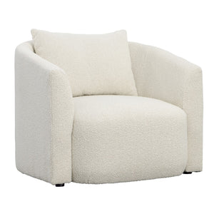 Dovetail Mackay Sofa Chair Polyester Upholstery and Select Hardwood Frame - Cream