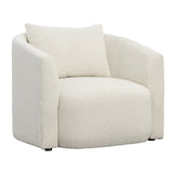 Dovetail Mackay Sofa Chair Polyester Upholstery and Select Hardwood Frame - Cream