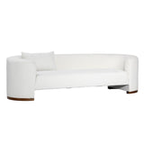 Dovetail Salomon Sofa Polyester Upholstery and Select Hardwood Wood Frame - White