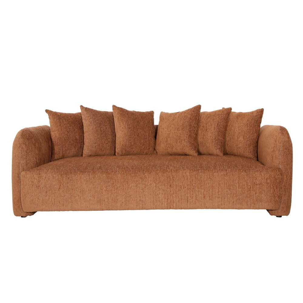 Dovetail Lucca Sofa Performance Linen Blend - Anders Terracotta