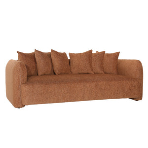 Dovetail Lucca Sofa Performance Linen Blend - Anders Terracotta