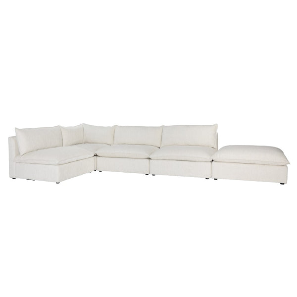 Dovetail Seymour Modular Sectional Performance Linen Blend - Anders Cream​