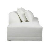 Dovetail Hart Bumper Sectional Polyester Upholstery and Select Hardwood Frame - White 