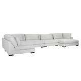 Dovetail Naiomi Modular Sectional Polyester Boucle - Taupe