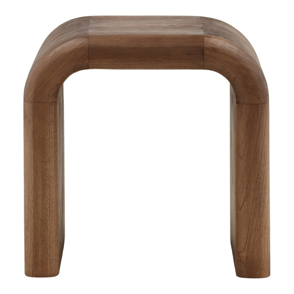 Karina Living Wynne Side Table in Medium Brown - Solid Mindi Wood, Rustic Charm, Perfect for Small Spaces & Décor DOV6503-BRWN