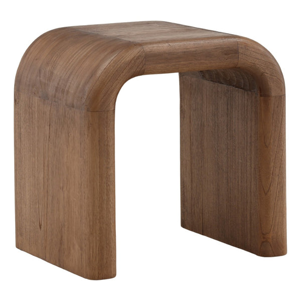 Karina Living Wynne Side Table in Medium Brown - Solid Mindi Wood, Rustic Charm, Perfect for Small Spaces & Décor DOV6503-BRWN