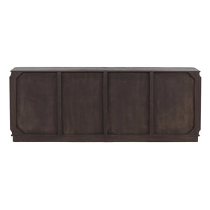Karina Living Urias Sideboard in Dark Brown - Solid Mindi Wood, Timeless Design for Elegant Storage & Style DOV6518-DKBR