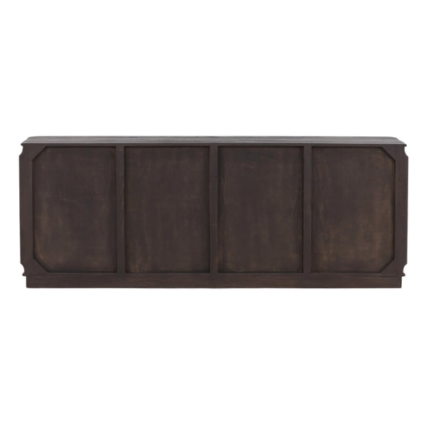 Karina Living Urias Sideboard in Dark Brown - Solid Mindi Wood, Timeless Design for Elegant Storage & Style DOV6518-DKBR