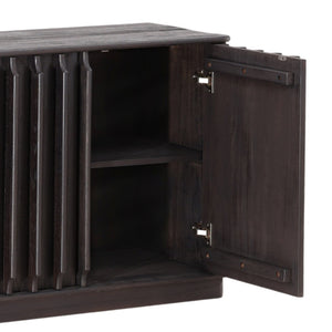 Karina Living Urias Sideboard in Dark Brown - Solid Mindi Wood, Timeless Design for Elegant Storage & Style DOV6518-DKBR