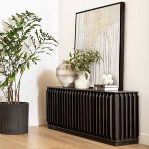 Karina Living Urias Sideboard in Dark Brown - Solid Mindi Wood, Timeless Design for Elegant Storage & Style DOV6518-DKBR