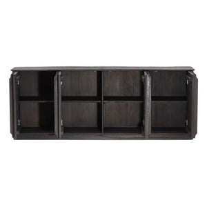 Karina Living Urias Sideboard in Dark Brown - Solid Mindi Wood, Timeless Design for Elegant Storage & Style DOV6518-DKBR