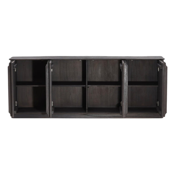 Karina Living Urias Sideboard in Dark Brown - Solid Mindi Wood, Timeless Design for Elegant Storage & Style DOV6518-DKBR