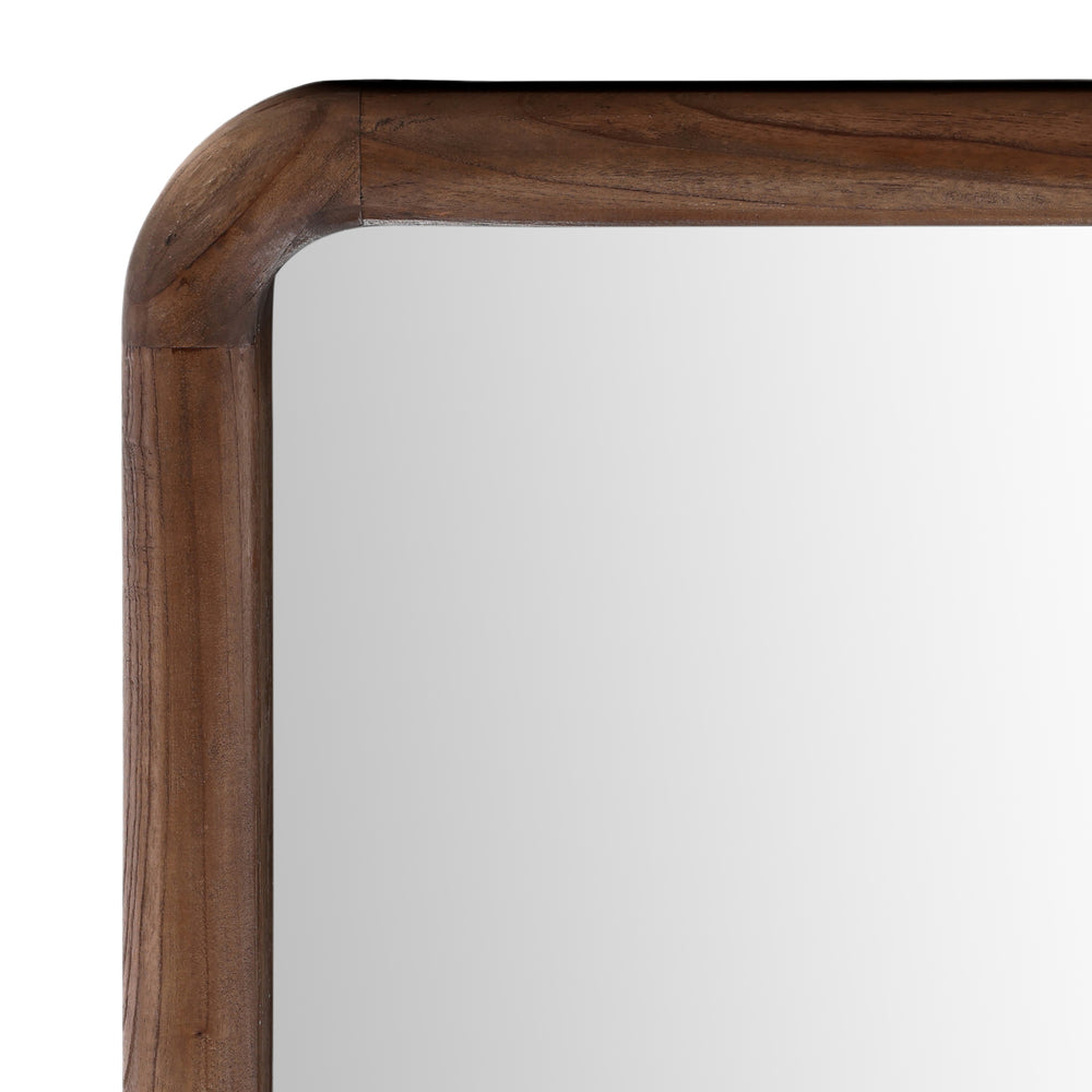 Dovetail Vanessa Mirror Brown Large Brown Mindi Wood DOV6520-BRWN-LG