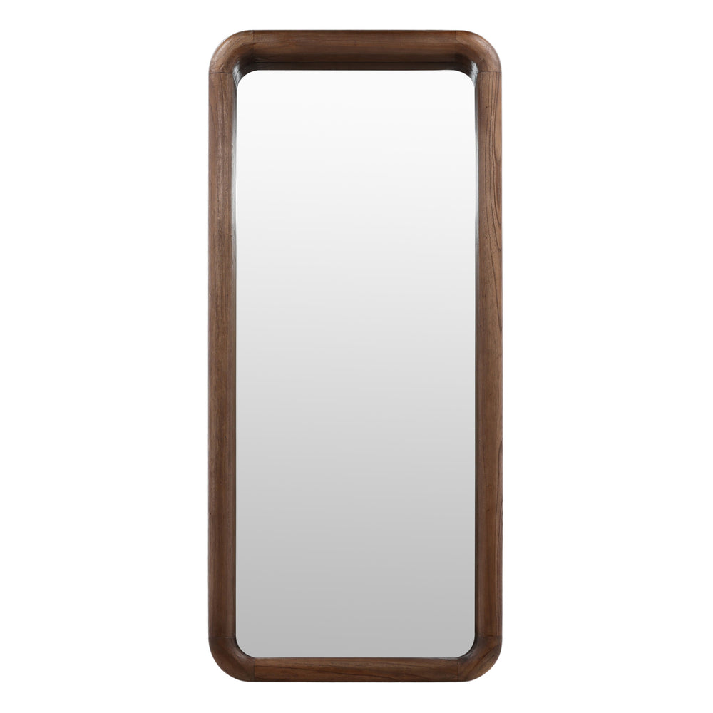 Dovetail Vanessa Mirror Brown Large Brown Mindi Wood DOV6520-BRWN-LG