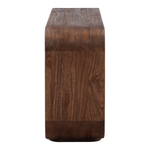 Karina Living Gaetan Elegant Brown Mindi Wood Bookcase - Tall, Slim Storage Solution for Modern & Classic Decor DOV6572-BRWN