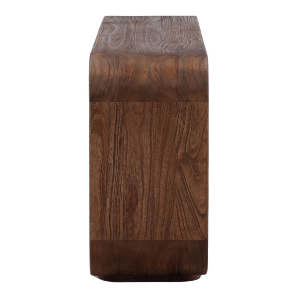 Karina Living Gaetan Elegant Brown Mindi Wood Bookcase - Tall, Slim Storage Solution for Modern & Classic Decor DOV6572-BRWN