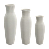Dovetail,Vases,,Sandy White Finish,Clay,UPS/FedEx,White,,,REGULAR 20,$350 - $450 Oswald Vase - Set of 3 DOV66006-WHIT Dovetail Dovetail