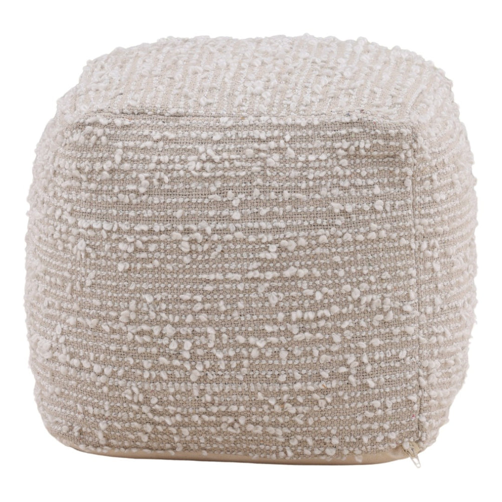 Karina Living Lesbos Pouf - Handwoven Poly Yarn Accent for Versatile Seating, Footrest, or Low Table Use DOV6724