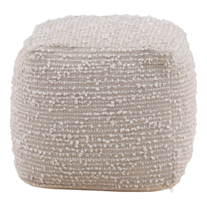 Karina Living Lesbos Pouf - Handwoven Poly Yarn Accent for Versatile Seating, Footrest, or Low Table Use DOV6724