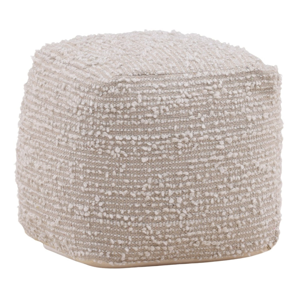 Karina Living Lesbos Pouf - Handwoven Poly Yarn Accent for Versatile Seating, Footrest, or Low Table Use DOV6724