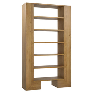 Dovetail Almanza Bookcase Oak Wood and Oak Veneer - Natural 