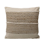 Dovetail Blanche Pillow Handwoven Jute - Natural and Ivory 