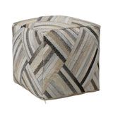 Karina Living Pouf Goat Hide - Grey, Brown and Natural