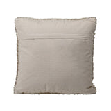 Dovetail Aadan Pillow  Handwoven Wool - Beige and Ivory 