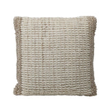 Karina Living Pillow  Handwoven Wool - Beige and Ivory