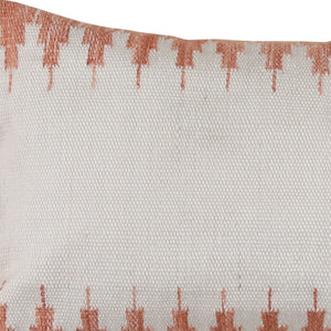 Karina Living Penelope Pillow in Terracotta & Ivory - Handwoven Accent for Cozy Living Spaces & Elegant Decor DOV6877-TRIV