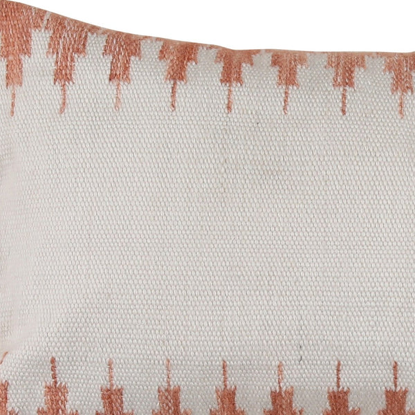 Karina Living Penelope Pillow in Terracotta & Ivory - Handwoven Accent for Cozy Living Spaces & Elegant Decor DOV6877-TRIV