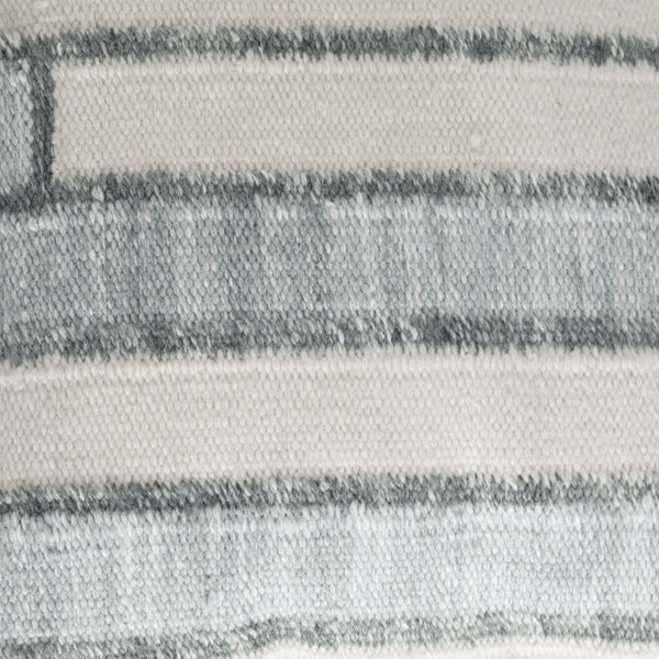 Karina Living Ashma Pillow – Eco-Friendly Seafoam Green & Ivory Cushion for Coastal Chic Home Decor & Comfort DOV6880-GREN