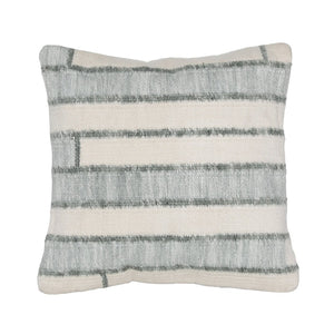 Karina Living Ashma Pillow – Eco-Friendly Seafoam Green & Ivory Cushion for Coastal Chic Home Decor & Comfort DOV6880-GREN