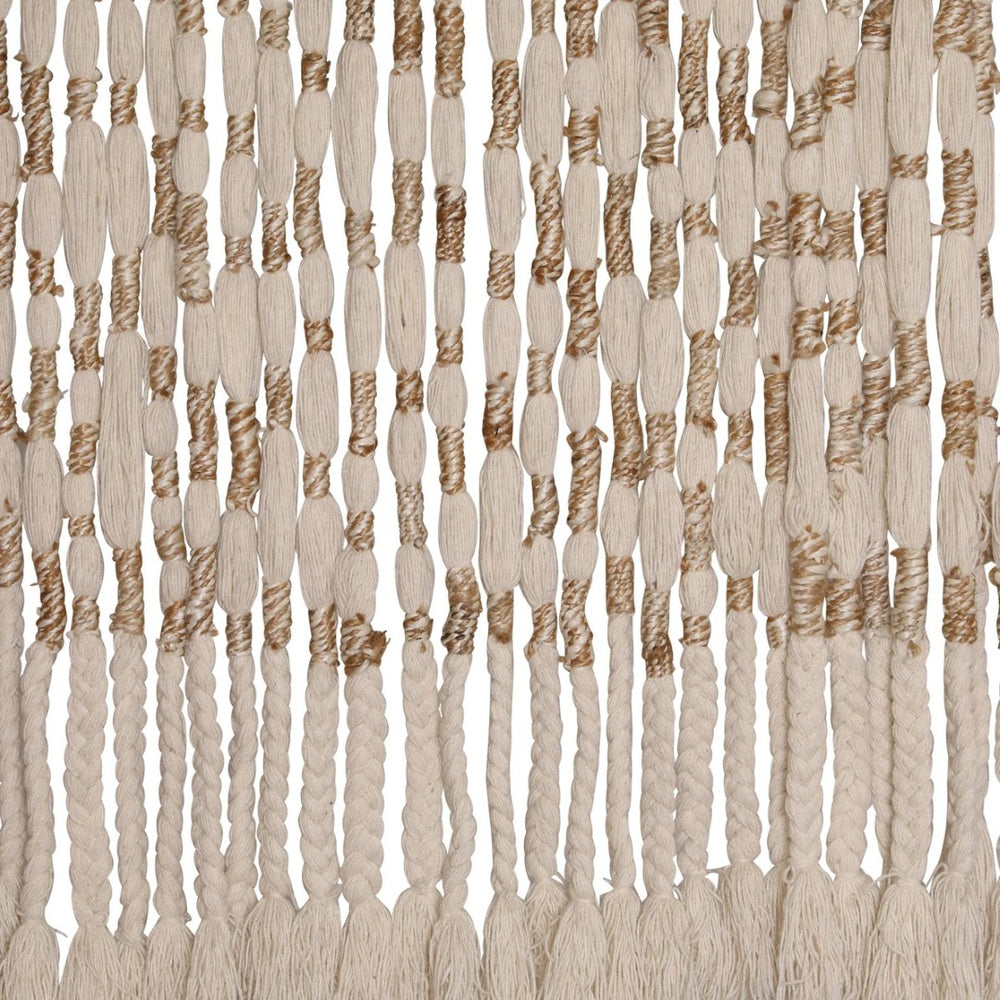 Karina Living Iliana Wall Hanging - Hand-Knitted Wool & Jute Art for Rustic Boho Home Decor & Cozy Spaces DOV6935-NATL
